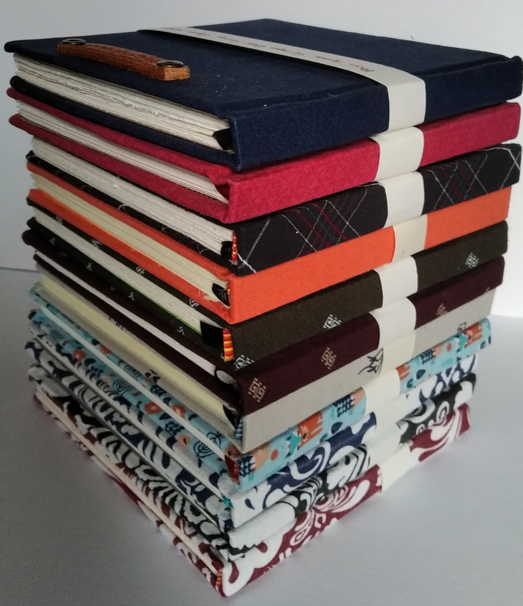 Stack of sketchbooks